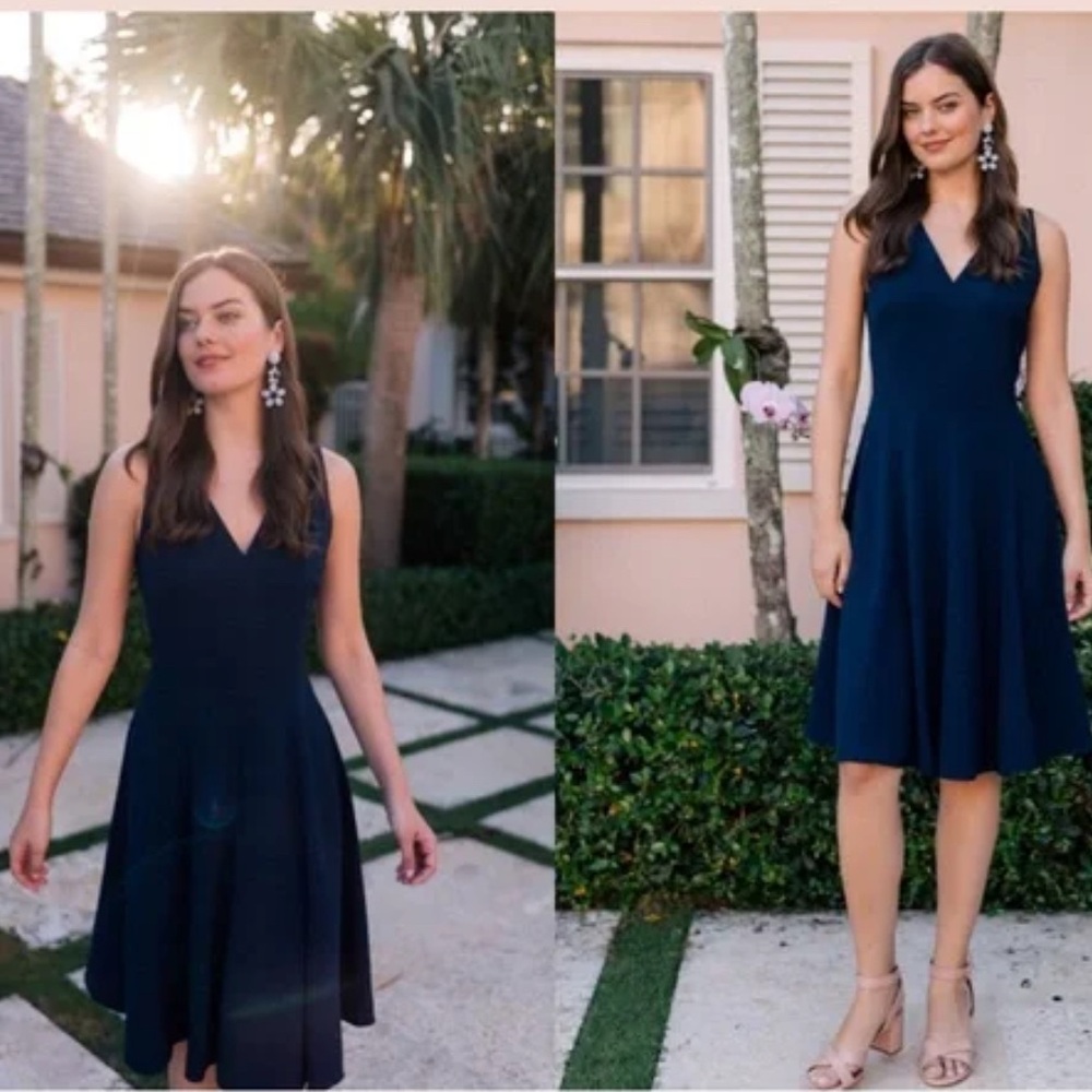 Gal Meets Glam A-Line Mini Dress Navy Blue